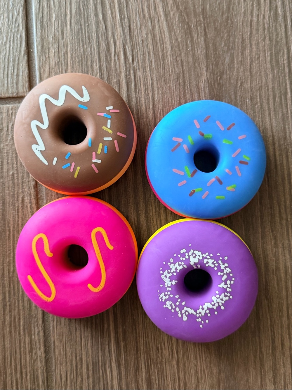 Squishy Donut bundle- Pink, Blue, Purple, Brown